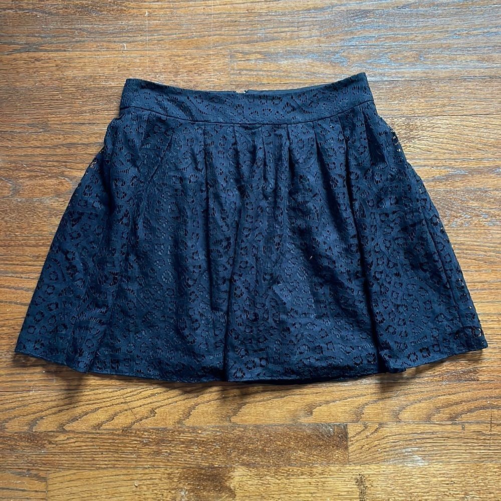 Banana Republic Black Eyelet Skirt